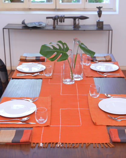 Rift Valley Handwoven Ethiopian Cotton Table Runner
