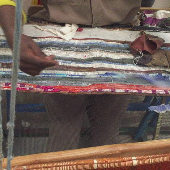 fasika bag woven on traditional loom by artisan in addis ababa workshop