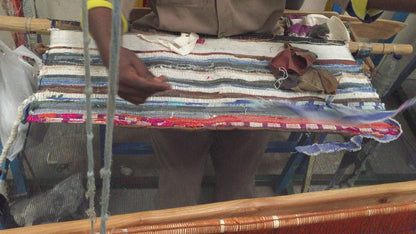 fasika bag woven on traditional loom by artisan in addis ababa workshop