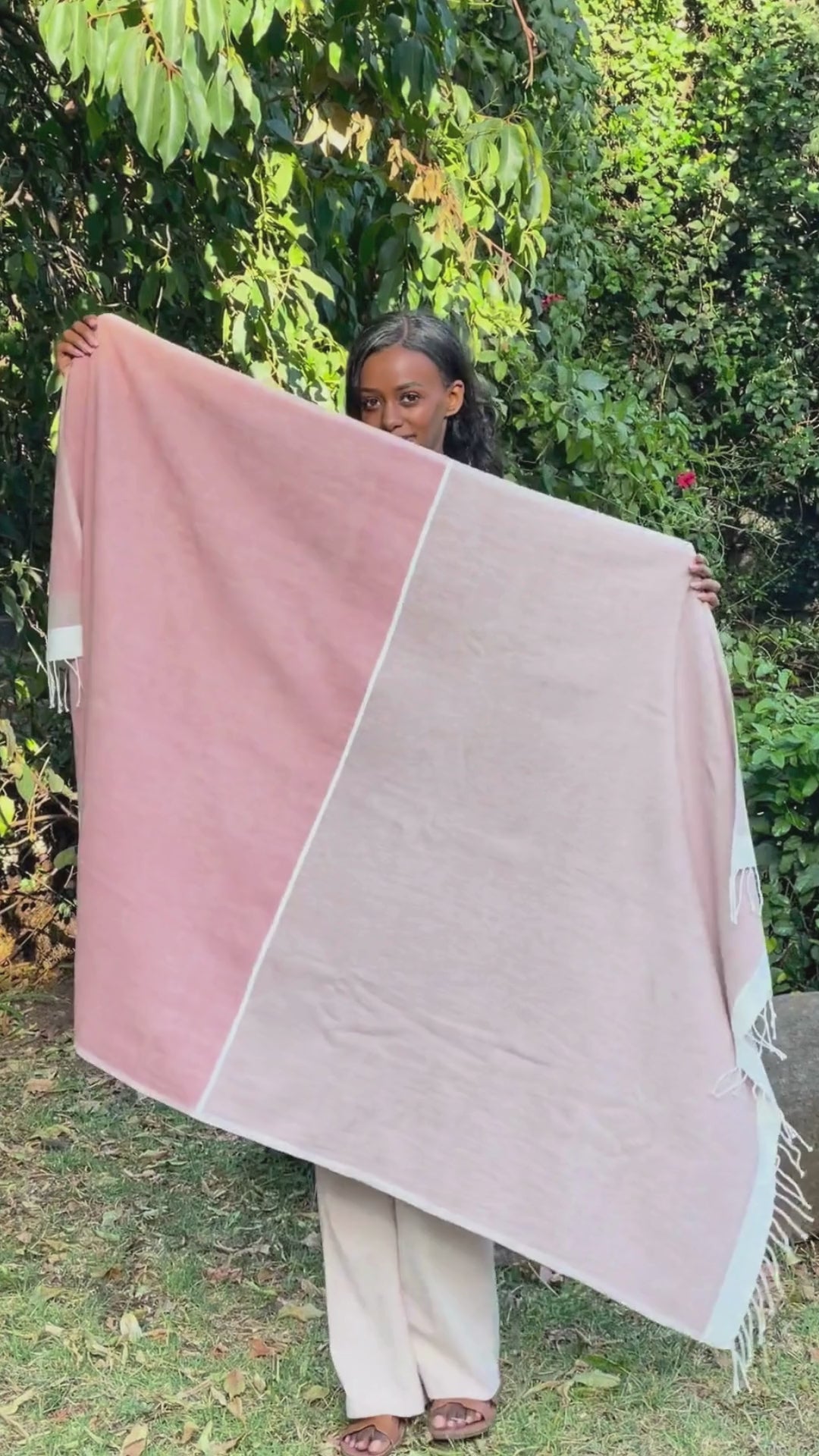 Abay beach towel in blush