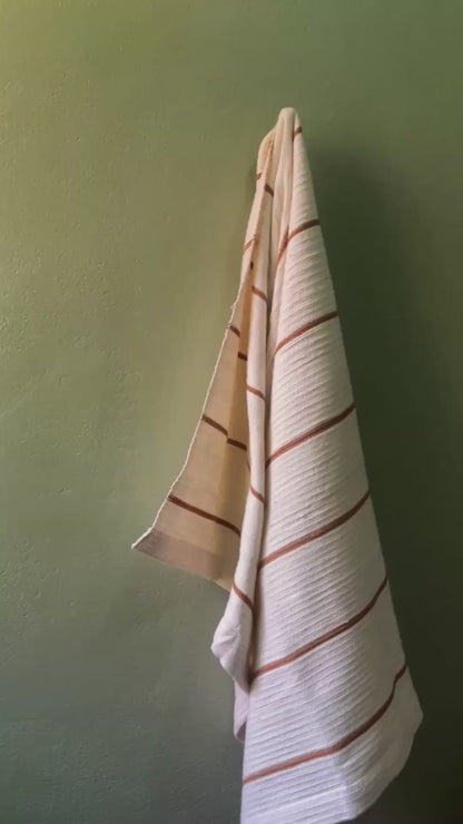 Wari Handwoven Ethiopian Cotton Waffle Bath Towel