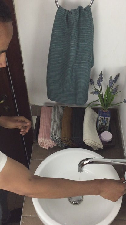 Zarima Handwoven Ethiopian Cotton Waffle Hand Towel