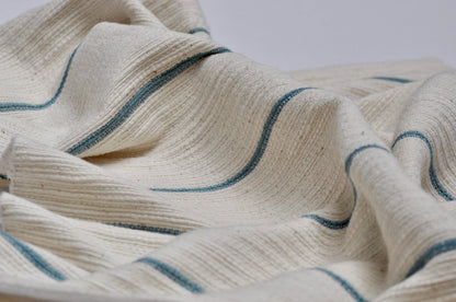 wari hand towel in steel blue close up