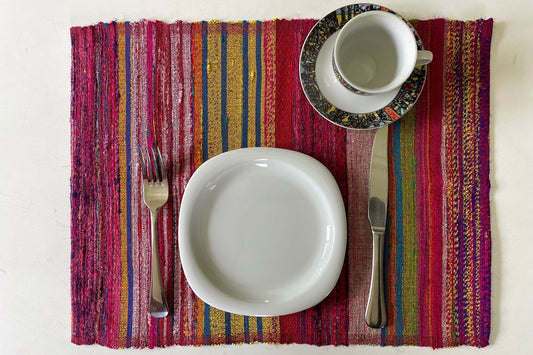 Harar placemat sabahar with ethopian coffee set, a plate and cutlery