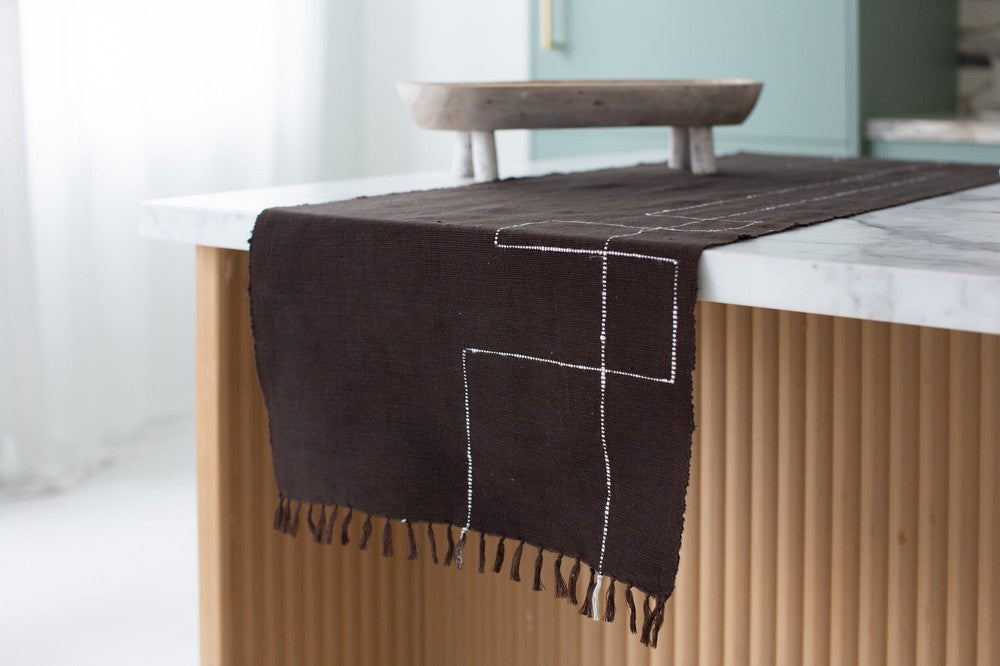 Menged table runner tablerunner sabahar Cacao 