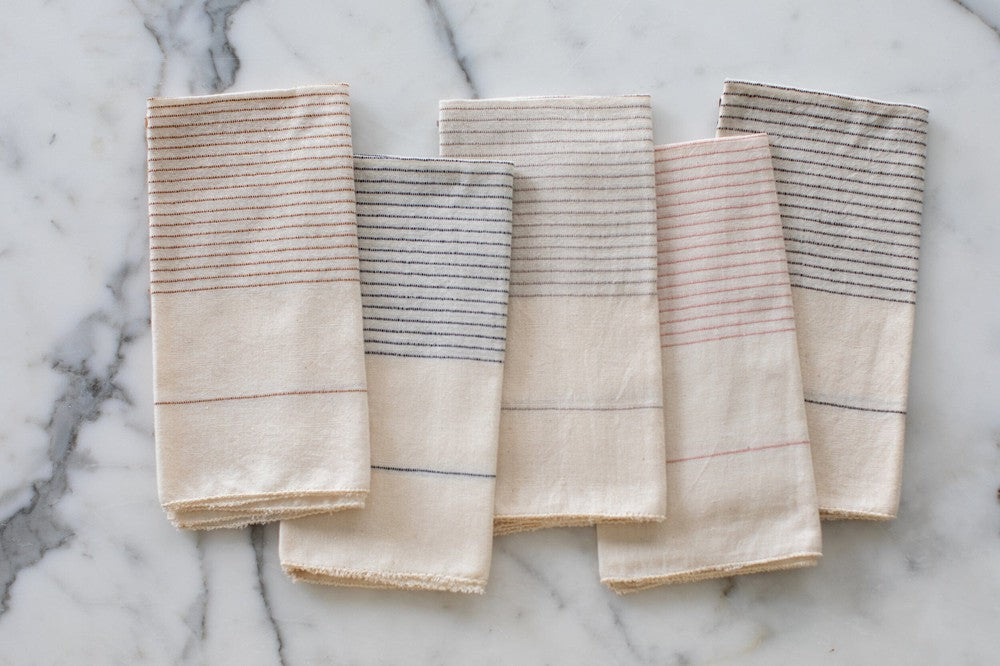 Roha napkin in all colors on marble background