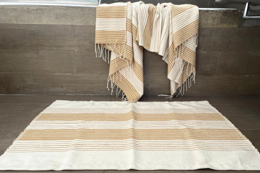 Image showcasing BATH MATS | Sabahar Handwoven Ethiopian Textiles - sabahar