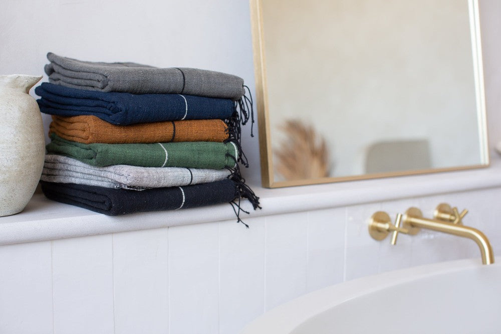 Hand towels in online bathroom