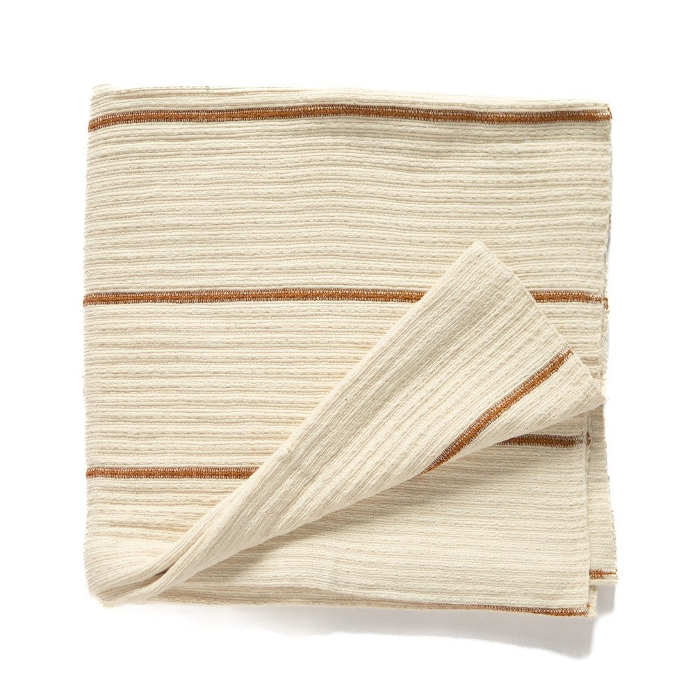 Wari waffle bath towel in bronze flat lay