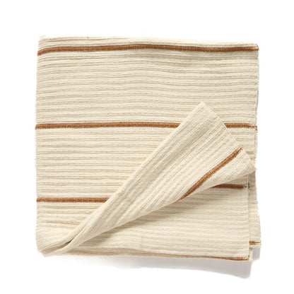 Wari waffle bath towel in bronze flat lay