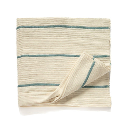 Wari waffle bath towel in flax flat lay