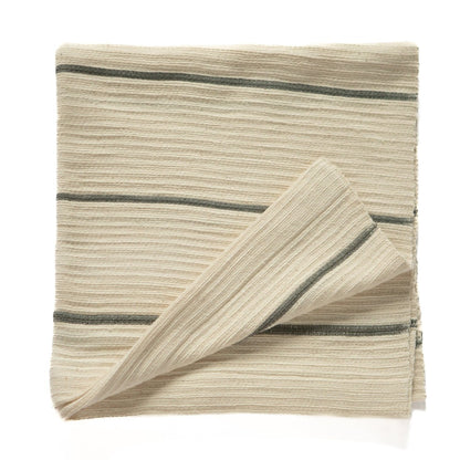 Wari waffle bath towel in grey flat lay