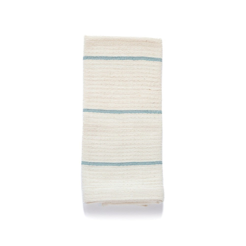 Wari hand towel in flax flat lay