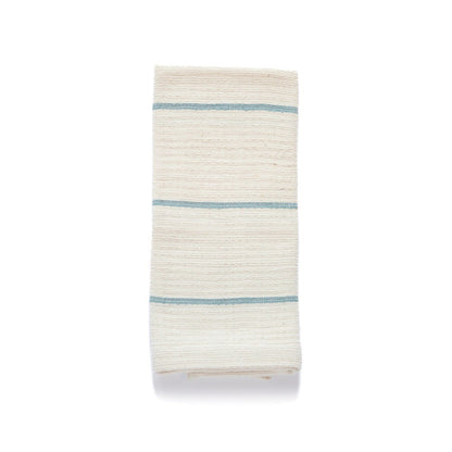 Wari hand towel in flax flat lay